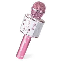 FAO Schwarz Musical Microphone Bluetooth Broadcaster: Toy Microphone for Kids Music Education