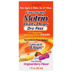 Motrin Infants' Motrin Concentrated Drops, Dye-Free, Berry, 1 Fl. Oz