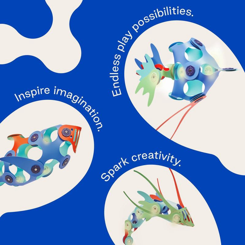slide 6 of 6, Clixo Marine Marvels Pack: Creative & Problem-Solving Magnetic Building Set with 24 Pieces, 24 ct