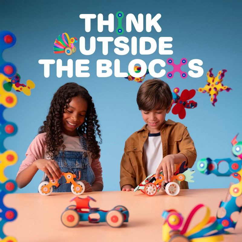 slide 5 of 6, Clixo Grab & Go - Green/Blue: Magnetic Building Set for Creative Thinking, Fine Motor Skills, 15 Pieces, 15 ct