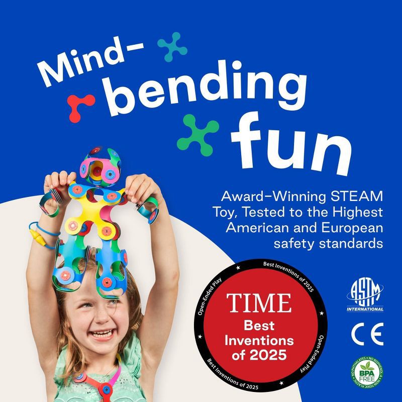 slide 3 of 8, Clixo Creator Pack: Magnetic Building Sets for Creative Thinking & Fine Motor Skills, Includes Instruction Guide, 42 Pieces, 42 ct