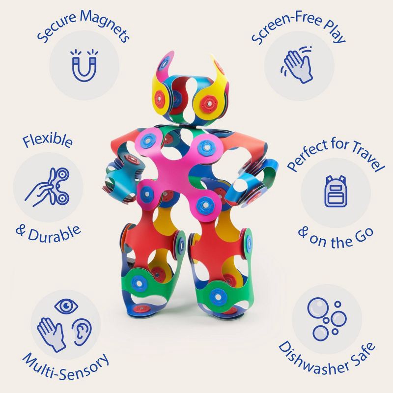 slide 4 of 8, Clixo Creator Pack: Magnetic Building Sets for Creative Thinking & Fine Motor Skills, Includes Instruction Guide, 42 Pieces, 42 ct