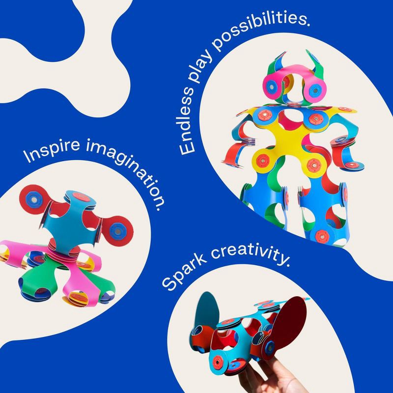 slide 6 of 8, Clixo Creator Pack: Magnetic Building Sets for Creative Thinking & Fine Motor Skills, Includes Instruction Guide, 42 Pieces, 42 ct