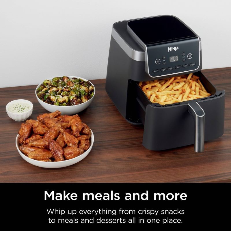 slide 5 of 8, Ninja Air Fryer Pro XL 6-in-1 AF181: 6.5 Qt Capacity, 1750W, Dishwasher-Safe Parts, Metal & Plastic, Gray, 6.5 qt