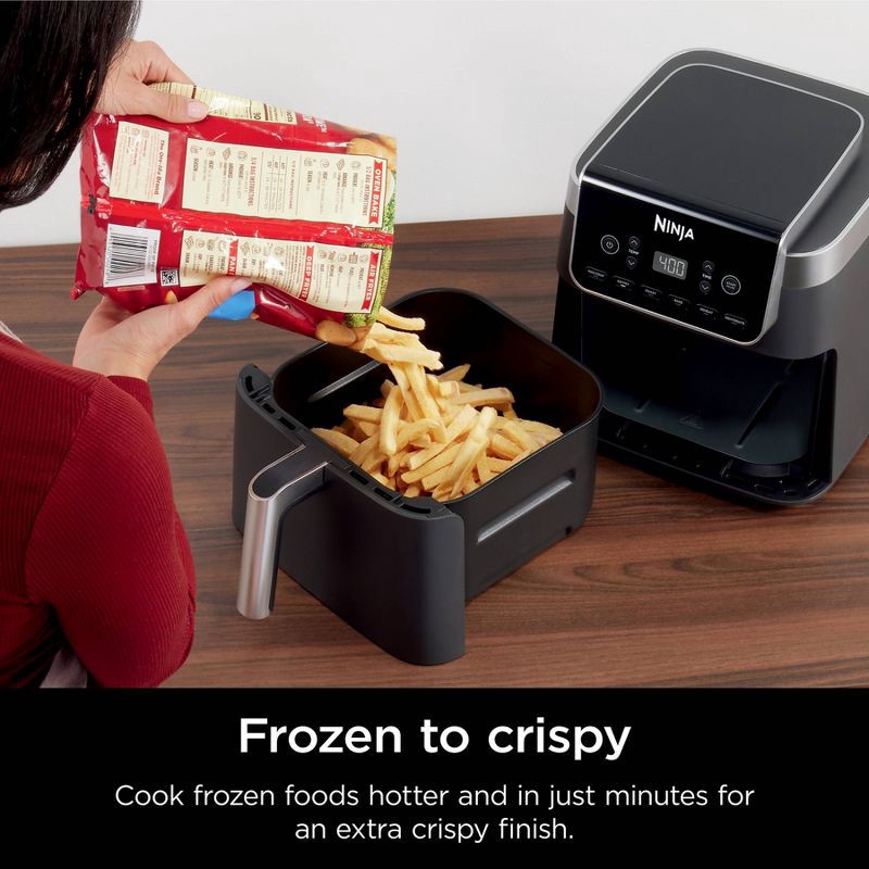 slide 6 of 8, Ninja Air Fryer Pro XL 6-in-1 AF181: 6.5 Qt Capacity, 1750W, Dishwasher-Safe Parts, Metal & Plastic, Gray, 6.5 qt