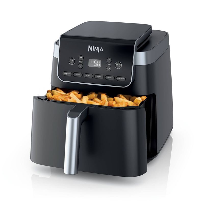 slide 1 of 8, Ninja Air Fryer Pro XL 6-in-1 AF181: 6.5 Qt Capacity, 1750W, Dishwasher-Safe Parts, Metal & Plastic, Gray, 6.5 qt