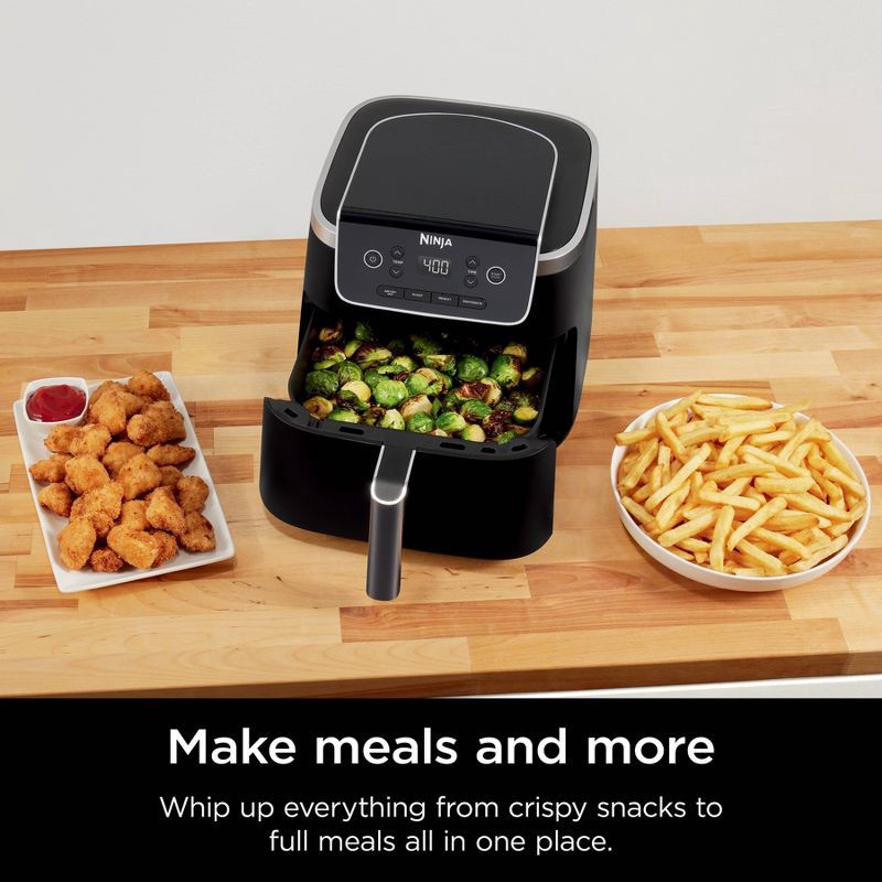 slide 6 of 10, Ninja Air Fryer Pro 4-in-1 AF141: 5-Quart, 1750W, Dishwasher-Safe Parts, Gray, Metal & Plastic, 1 ct