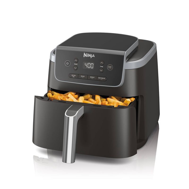 slide 1 of 10, Ninja Air Fryer Pro 4-in-1 AF141: 5-Quart, 1750W, Dishwasher-Safe Parts, Gray, Metal & Plastic, 1 ct
