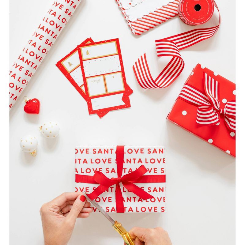 slide 4 of 5, Santa Love Gift Wrap - Sugar Paper + Target, 1 ct