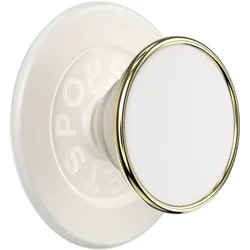 PopSockets Magnetic Enamel Phone Grip with MagSafe, Magnetic Adapter Ring Included – Coconut Cream