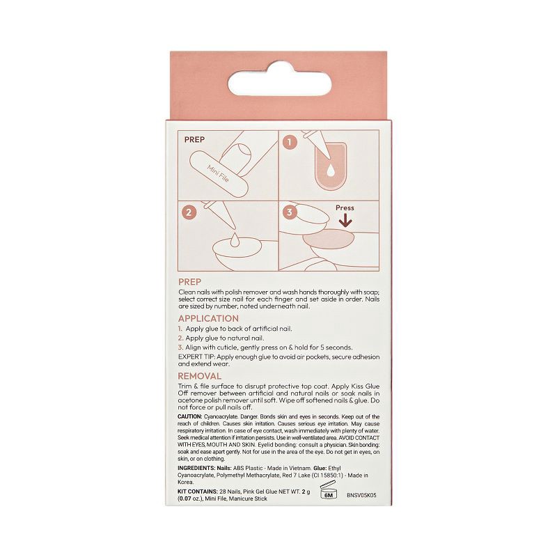 slide 11 of 11, KISS Products Bare-But-Better TruNude Press-On Fake Nails - Short Oval - No More Naps - 28ct, 28 ct