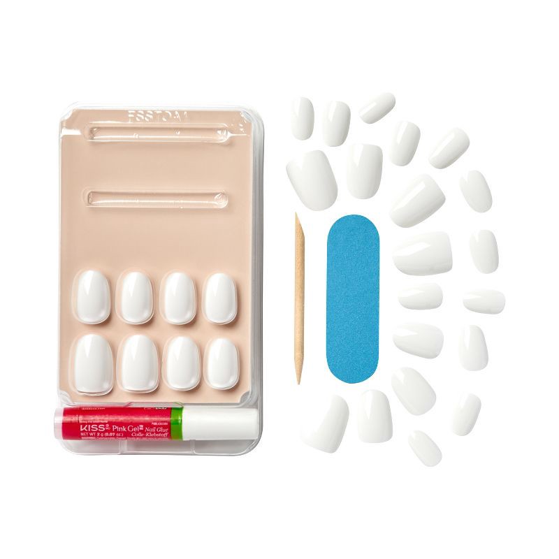 slide 3 of 11, KISS Products Gel Fantasy Fake Nails - Happy Hands - 31ct, 31 ct