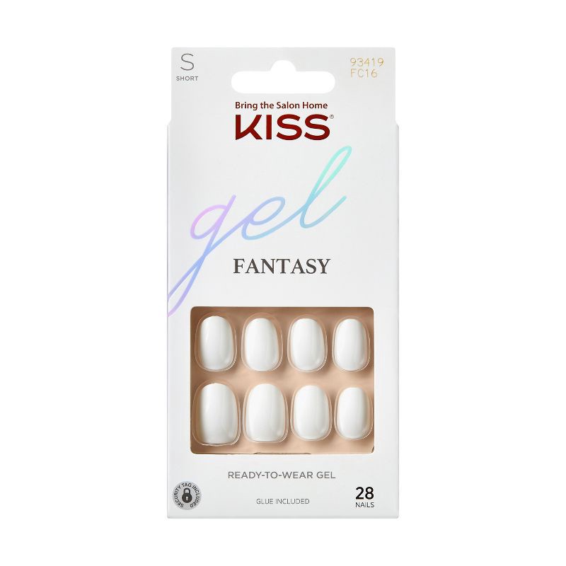 slide 1 of 4, KISS Products Gel Fantasy Fake Nails - Happy Hands - 31ct, 31 ct