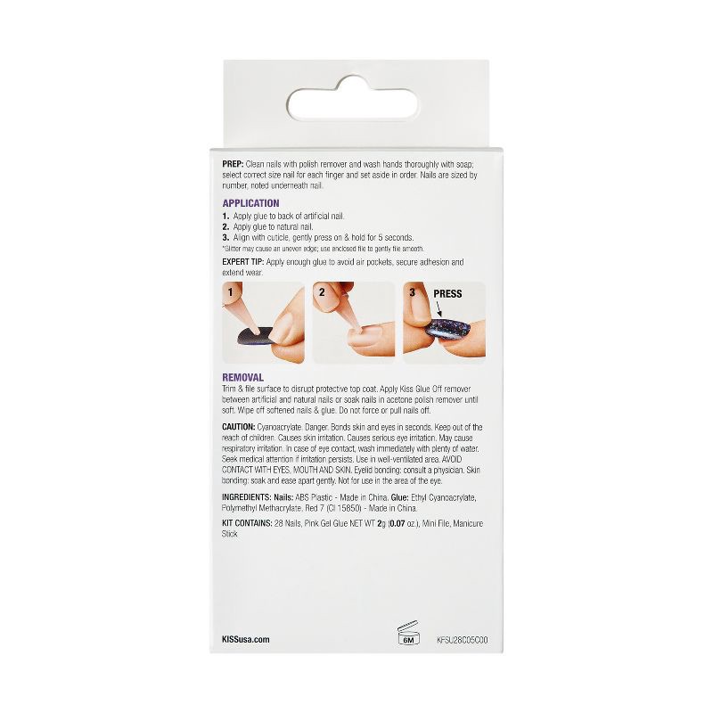 slide 8 of 11, KISS Products Gel Fantasy Fake Nails - Happy Hands - 31ct, 31 ct