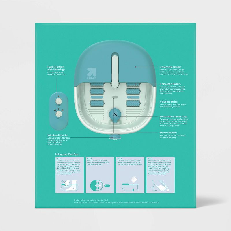 slide 3 of 4, Collapsing Foot Spa Bath With Heat - up&up™, 1 ct