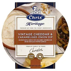 Chris' Heritage Vintage Cheddar & Caramelised Onion Dip 6 oz
