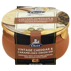 Chris' Heritage Vintage Cheddar & Caramelised Onion Dip 6 oz