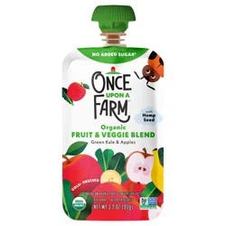 Once Upon a Farm Green Kale & Apples, Organic Kids Snack Pouch, 3.2 oz