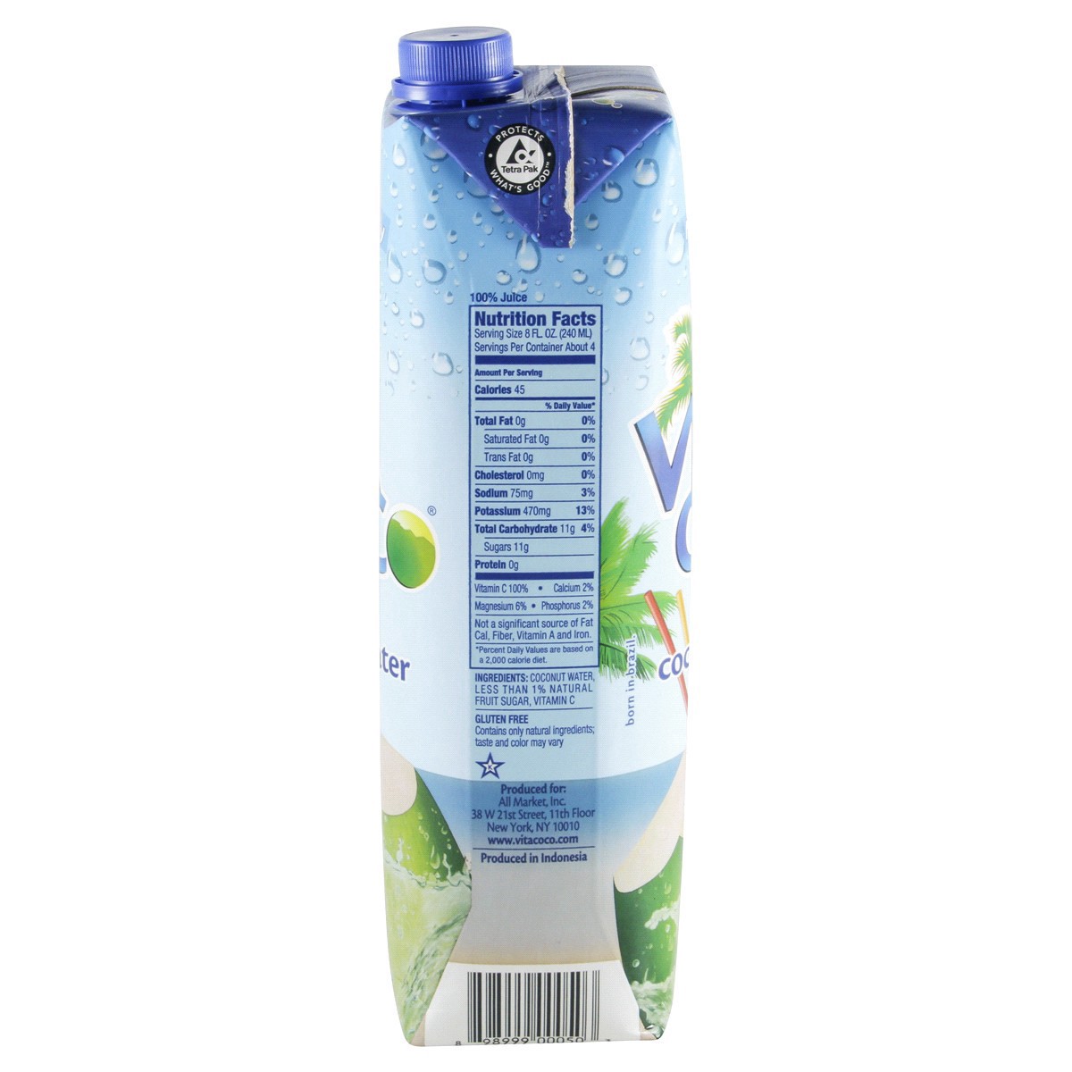 slide 4 of 6, Vita Coco Pure Coconut 1 Lt, 1 liter
