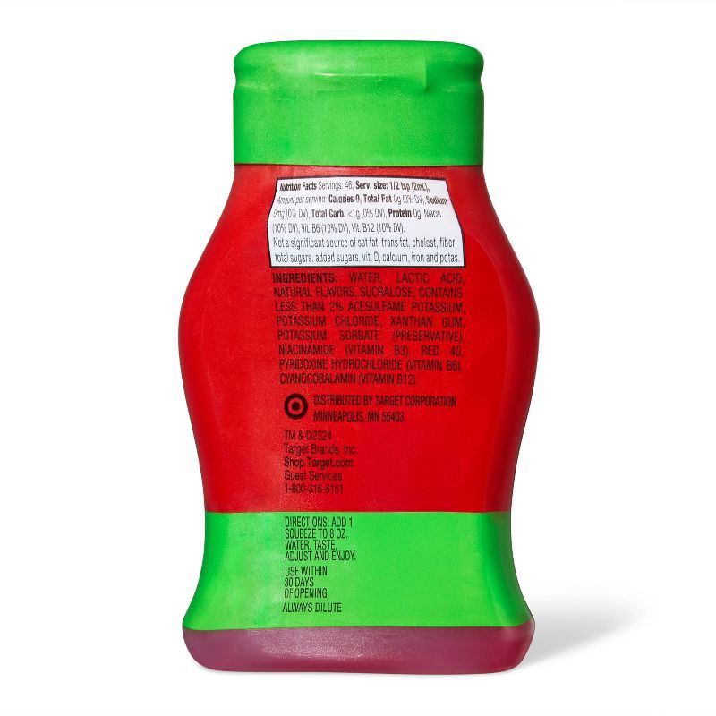 slide 2 of 3, Strawberry Watermelon Naturally Flavored with other Natural Flavors Liquid Water Enhancer Drops - 3.11 fl oz - Market Pantry™, 3.11 fl oz