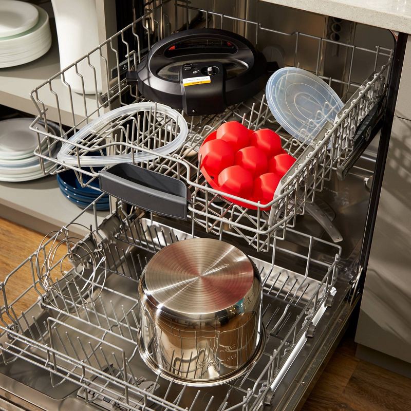 slide 5 of 6, Instant Pot 6qt 9-in-1 Pressure Cooker Bundle: Exclusive Bonus Silicone Pan with Lid, Rice & Multi Cooker, Stainless Steel, 6 qt