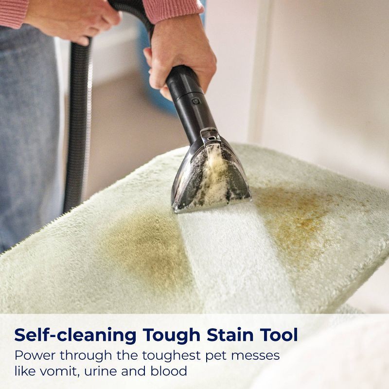 slide 4 of 8, BISSELL Little Green Max Pet Hair Pick-Up Portable Carpet Cleaner 3857 15' 3" Cleaning Path Black, 1 ct