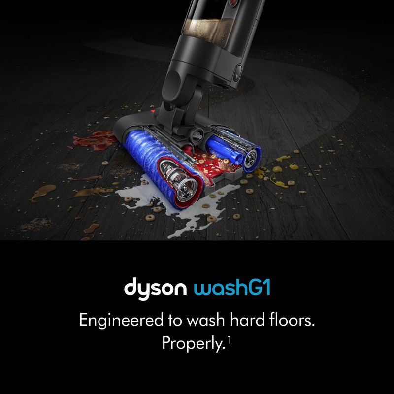 slide 2 of 10, Dyson WashG1 Wet Cleaner Matte Black/Blue: Bagless, Battery-Powered, 4 Speeds, Hardwood & Hard Floor, 2-Year Warranty, 1 ct
