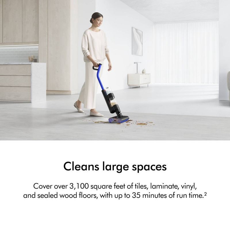 slide 4 of 10, Dyson WashG1 Wet Cleaner Matte Black/Blue: Bagless, Battery-Powered, 4 Speeds, Hardwood & Hard Floor, 2-Year Warranty, 1 ct
