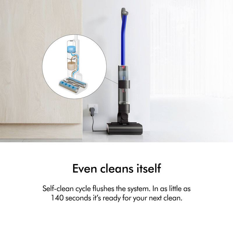 slide 5 of 10, Dyson WashG1 Wet Cleaner Matte Black/Blue: Bagless, Battery-Powered, 4 Speeds, Hardwood & Hard Floor, 2-Year Warranty, 1 ct