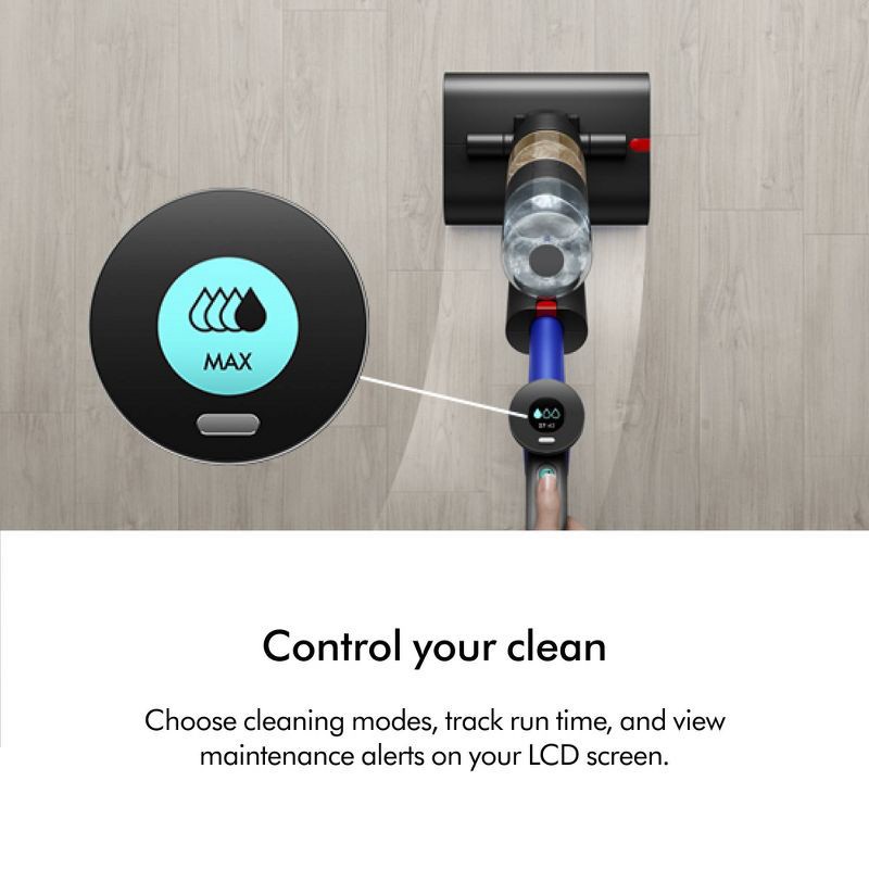 slide 7 of 10, Dyson WashG1 Wet Cleaner Matte Black/Blue: Bagless, Battery-Powered, 4 Speeds, Hardwood & Hard Floor, 2-Year Warranty, 1 ct