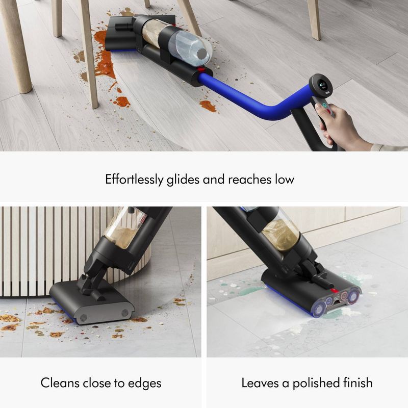 slide 8 of 10, Dyson WashG1 Wet Cleaner Matte Black/Blue: Bagless, Battery-Powered, 4 Speeds, Hardwood & Hard Floor, 2-Year Warranty, 1 ct