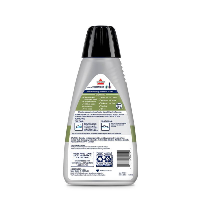 slide 2 of 5, BISSELL Little Green Spot & Stain Formula for Portable Carpet Cleaners Gray, 1 ct