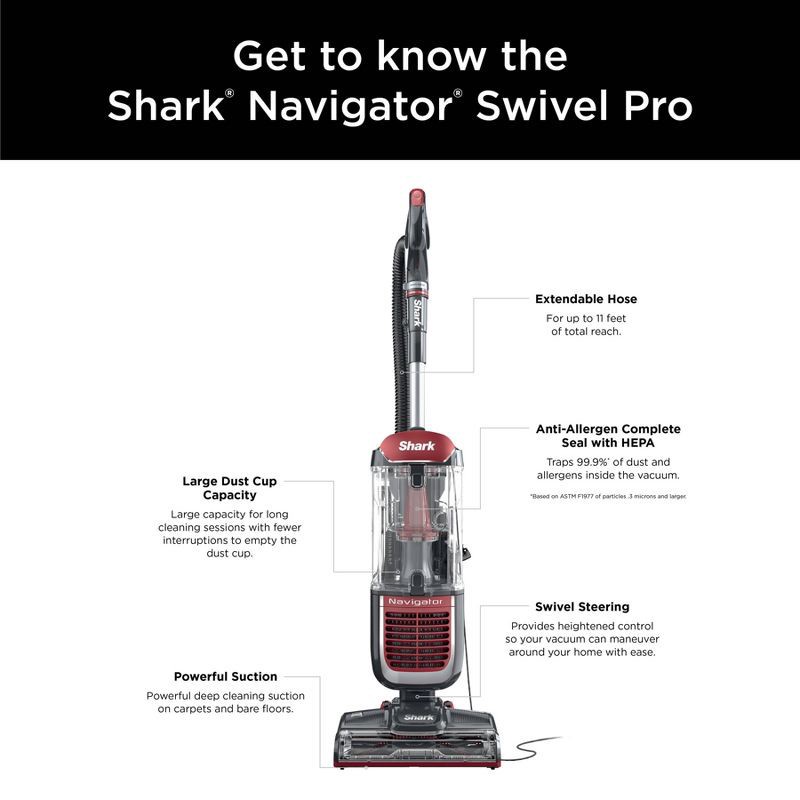 slide 10 of 11, Shark Navigator Swivel Pro Upright Vacuum NV181, 1 ct