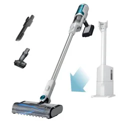 Shark Clean & Empty Cordless Stick Vacuum & Auto-Empty System BU3521 10" Cleaning Path White: Bagless, 40 Min Run Time