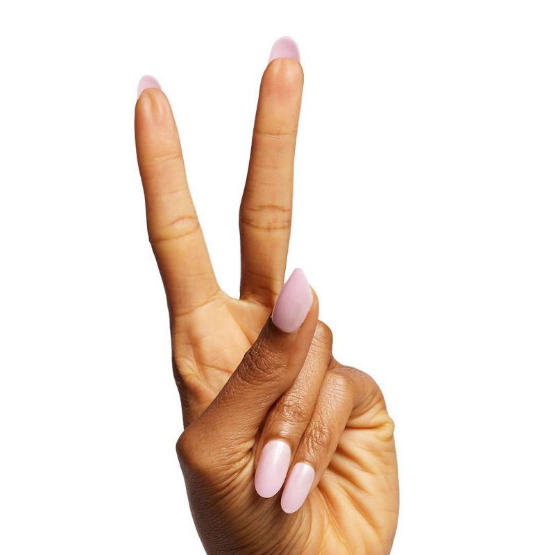 slide 3 of 6, Olive & June Press-On Fake Nails - M Oval - Pink Iridescent - 42ct, 42 ct