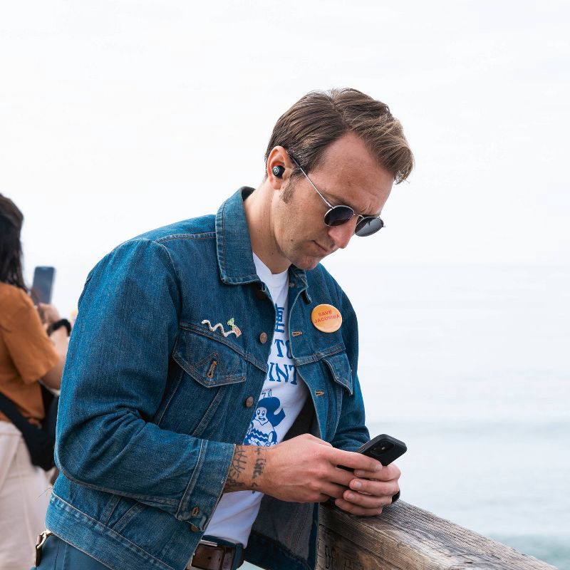 slide 13 of 13, JLab JBuds Active Noise Cancelling True Wireless Bluetooth Earbuds - Black: Built-In Microphone, USB-C Connection, Sweat-Resistant, 1 ct