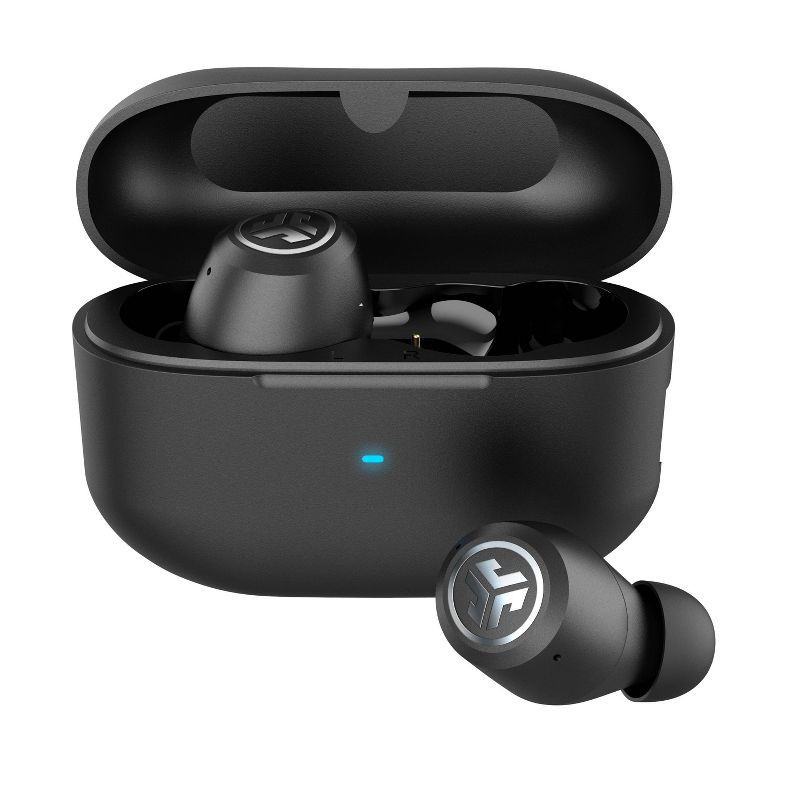 slide 1 of 13, JLab JBuds Active Noise Cancelling True Wireless Bluetooth Earbuds - Black: Built-In Microphone, USB-C Connection, Sweat-Resistant, 1 ct