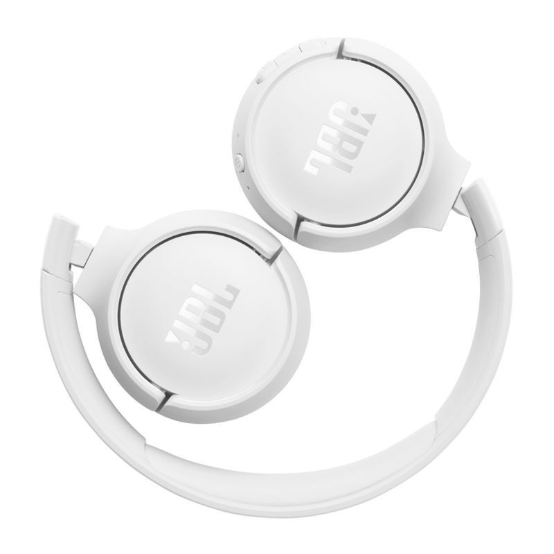 slide 10 of 19, JBL Tune 520BT Bluetooth Wireless On-Ear Headphones - White: Built-In Microphone, USB-C, 1 ct