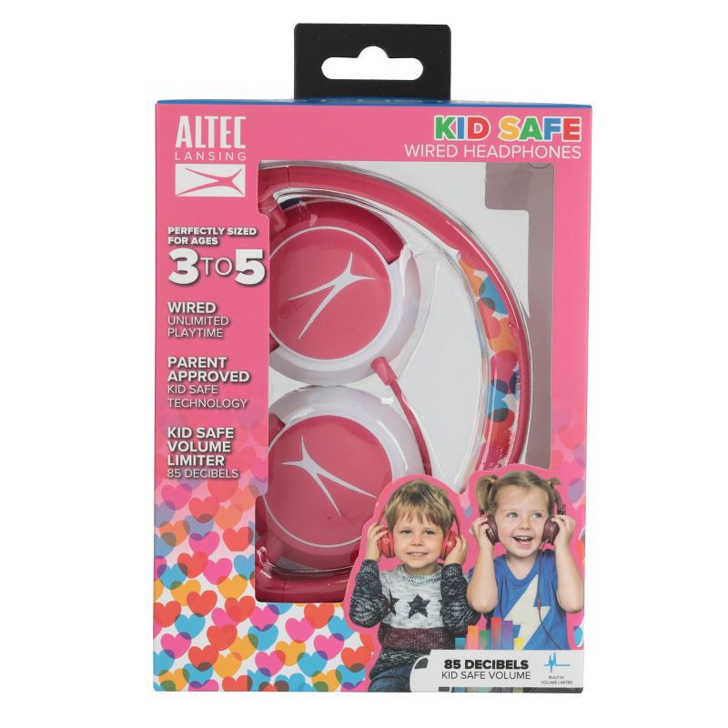 slide 9 of 9, Altec Lansing Kid's Wired Over-Ear Headphones - Hearts, 1 ct