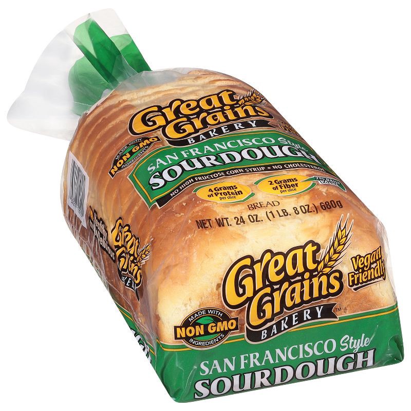 slide 2 of 2, Natures Own Great Grains Sourdough Wide Pan Bread - 24oz, 24 oz