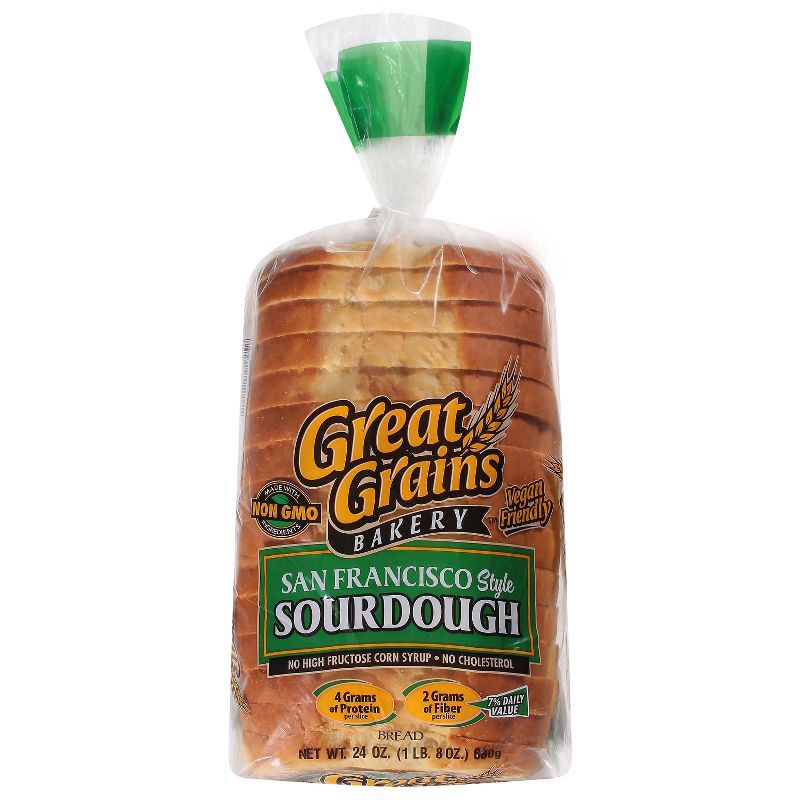 slide 1 of 2, Natures Own Great Grains Sourdough Wide Pan Bread - 24oz, 24 oz