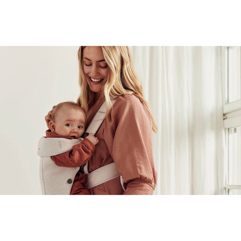 slide 3 of 6, BabyBjorn Baby Carrier Mini Jersey - Light Beige, 1 ct
