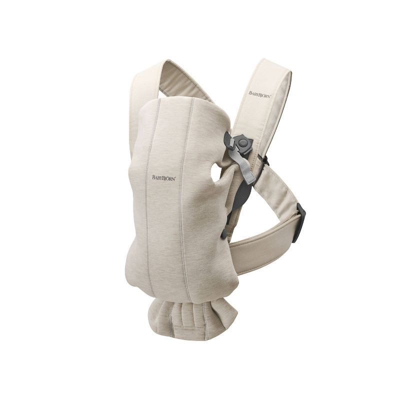 slide 1 of 6, BabyBjorn Baby Carrier Mini Jersey - Light Beige, 1 ct