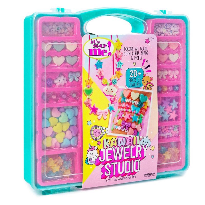 slide 4 of 5, It's so Me Kawaii Cute Jewelry Studio: Craft Kit with Beads & Elastic Cord, Ages 6+, Christmas Gift, 1 ct