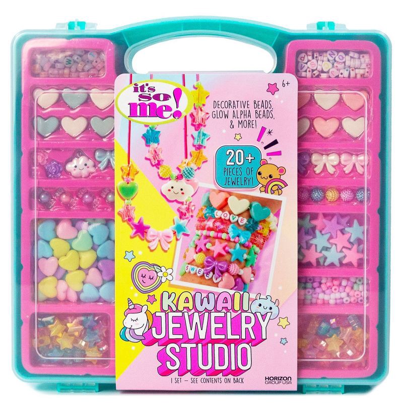 slide 1 of 5, It's so Me Kawaii Cute Jewelry Studio: Craft Kit with Beads & Elastic Cord, Ages 6+, Christmas Gift, 1 ct