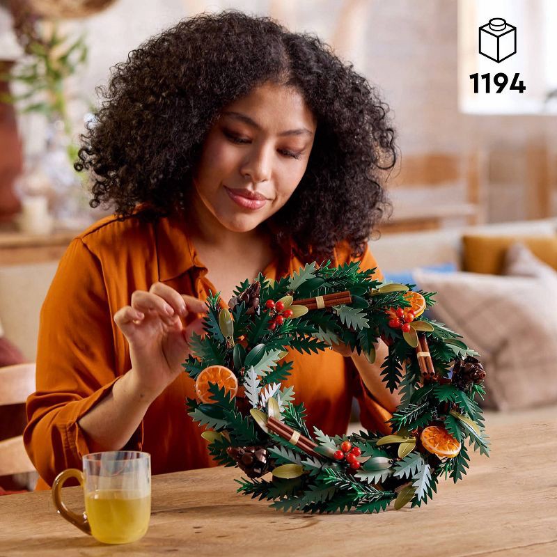 slide 2 of 6, LEGO Icons Wreath-Making Building Toy Kit and Holiday Garland Christmas Decor - 10340, 1 ct
