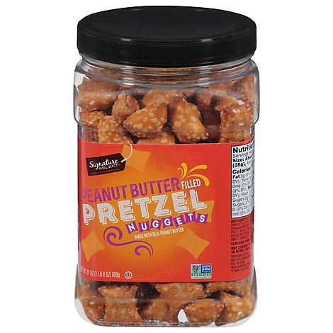 slide 1 of 1, Signature Select Peanut Butter Nugget Pretzel - 24 Oz, 24 oz