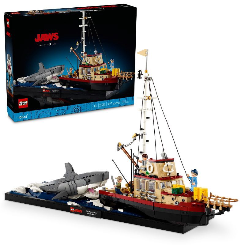 slide 1 of 6, LEGO Ideas Jaws - Diorama Kit and Shark Toy for Adults 21350, 1 ct