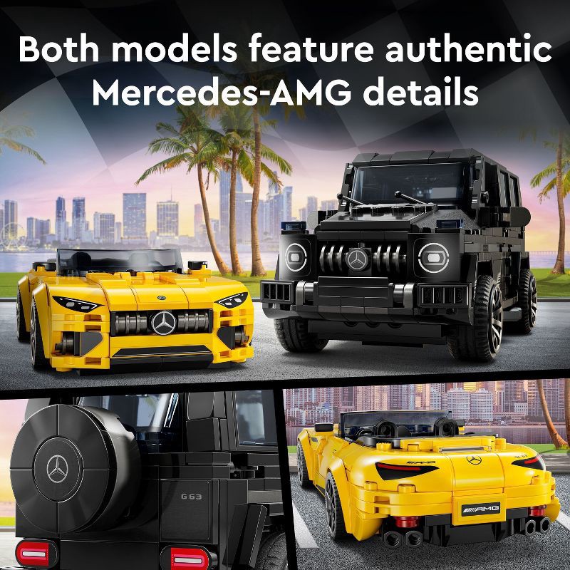slide 4 of 5, LEGO Speed Champions Mercedes-AMG G 63 & Mercedes-AMG SL 63 F1 Toy Car 76924, 1 ct
