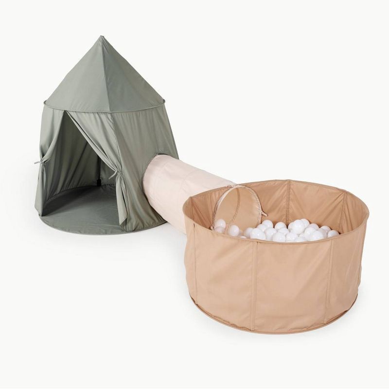 slide 3 of 7, Rollic Playroom Bundle Tent Tunnel and Ball Pit - Cream: Steel Frame & Polyester Material, 1 ct